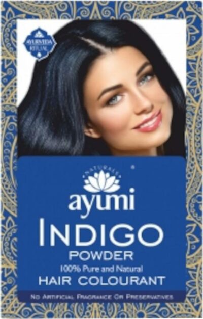 Ayumi Prášek INDIGO – barva na vlasy modročerná 100 g