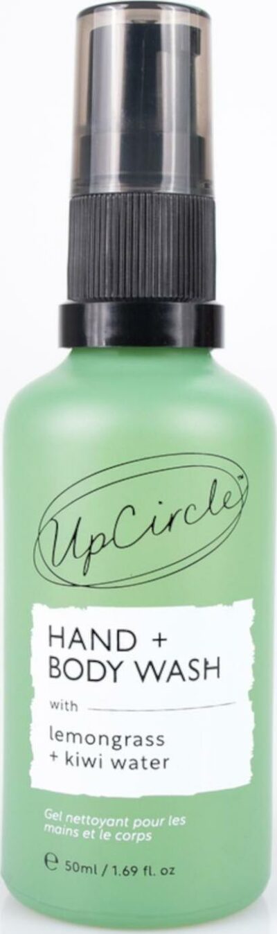 UpCircle Beauty Mycí gel na ruce a tělo lemongrass a kiwi voda - mini 50 ml