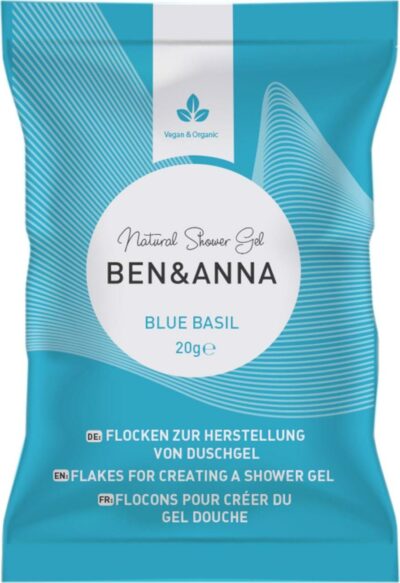 Ben & Anna Sprchový gel v zrníčkách BLUE BASIL 2 × 20 g