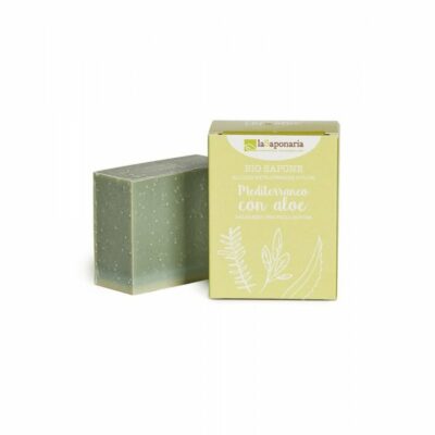 laSaponaria Tuhé olivové mýdlo BIO - Středomořské bylinky s aloe 100 g