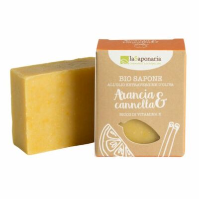 laSaponaria Tuhé olivové mýdlo BIO - Pomeranč a skořice 100 g